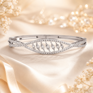Elegant Waves of Harmony Lab Grown Diamond Bracelet