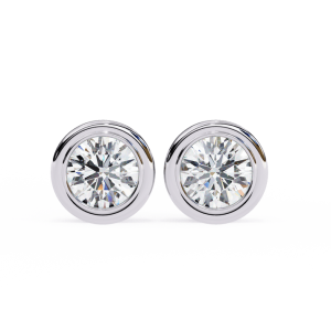 Premium Round Cut Diamond Stud Earrings
