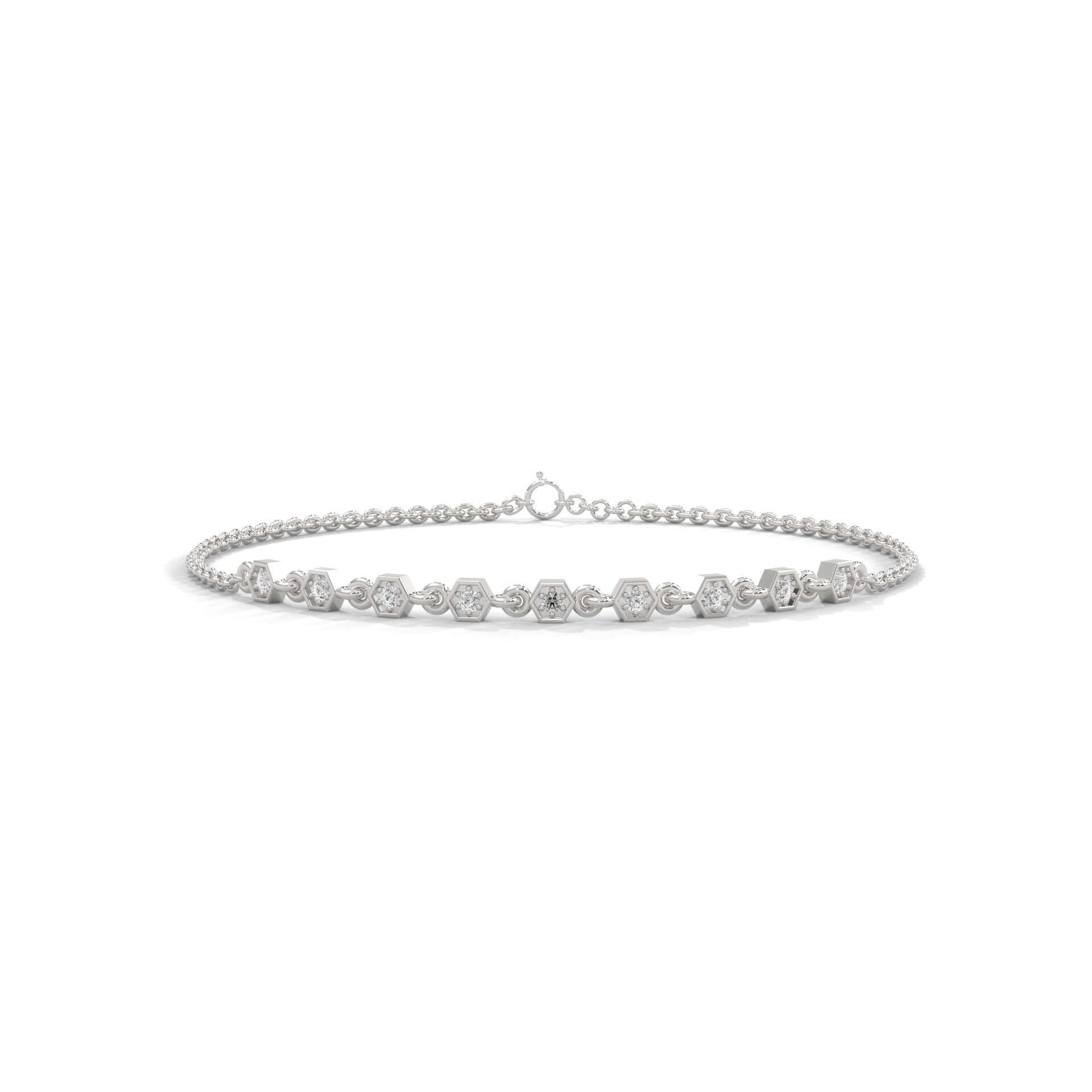 Premium Opal Cop Lab Grown Diamond Bracelet