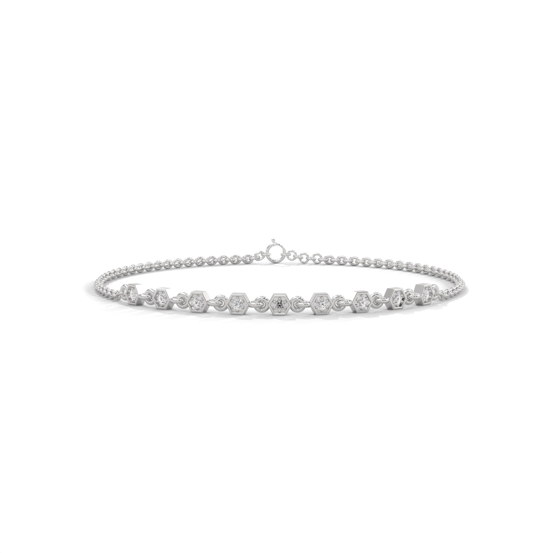 Opal Cop Lab Grown Diamond OR Moissanite Bracelet