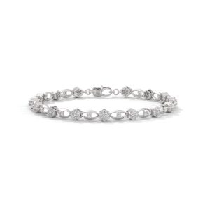 Nuala Round Lab Grown Diamond OR Moissanite Bracelet