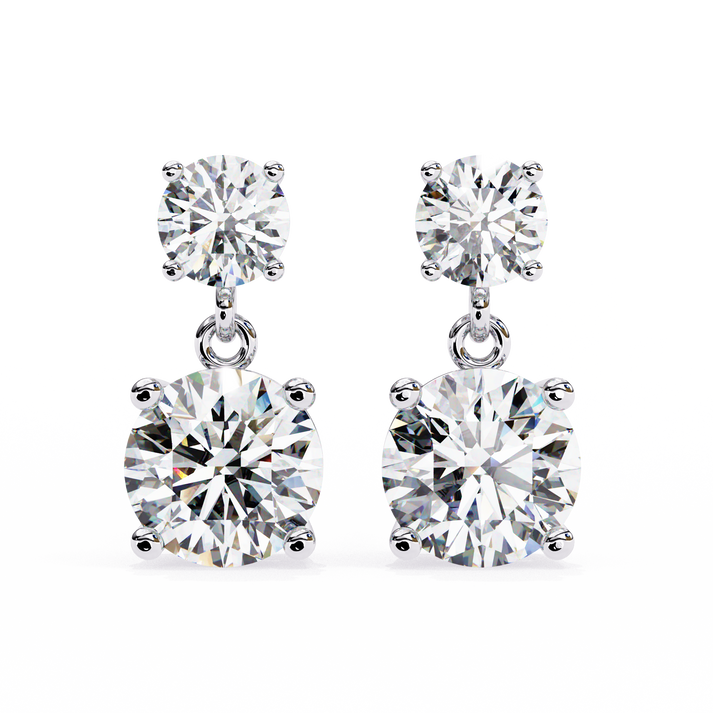 Coconut Light Lab Grown OR Moissanite Earrings