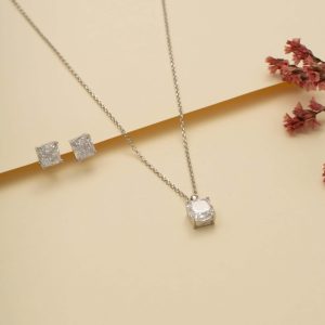 Eternal Glow Pendant & Stud Earrings Set | Luxury Jewellery