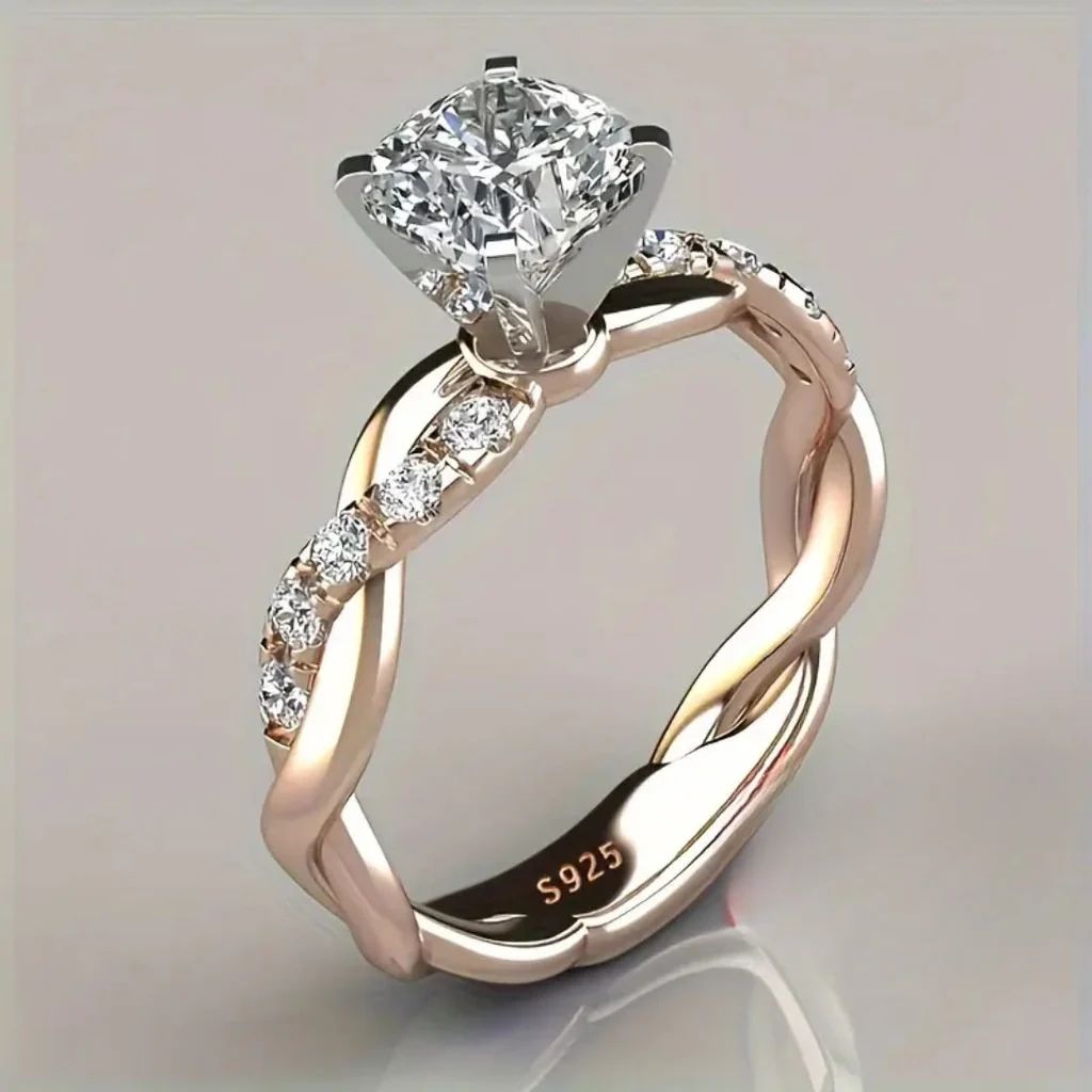 Twist Round Cut Engagement ring